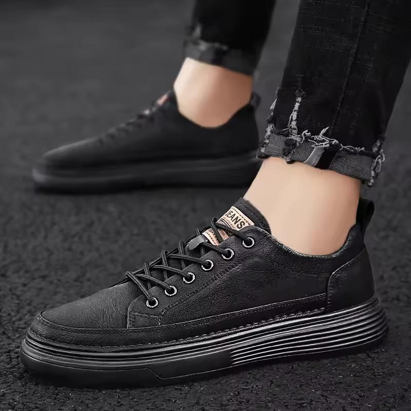 Spring Classic Men's Sneakers Platform Slip on Casual Shoes for Men Leather Sneakers Comfort Flat Shoes Men's Loafers Shoes