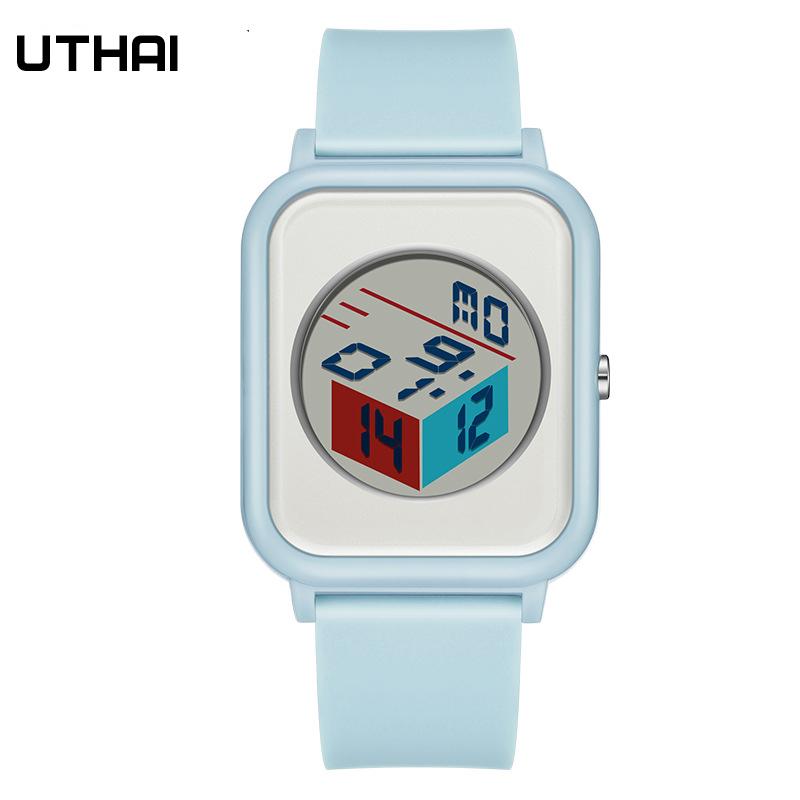 UTHAI CE134 Student's Simple Electronic Watch Innovation Leisure Fashion Nightlight Waterproof Multifunctional Boys Girls' Watch