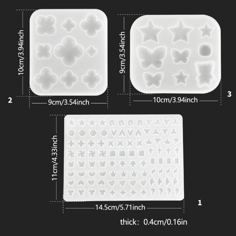Fashionable Earring Sturdy Silicone Mould Set Accessory Portable for Stylish Jewelry Making Resin Casting Set