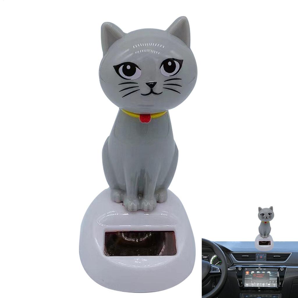 Solar Powered Dancing Cat Cute Solar Powered Swinging Cat Dashboard Decoration Animated Swing Cat Decor for Car ornaments gifts
