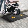 Upgraded Rubber Threshold Ramp, 3" Rise Door Ramp with 1 Channel, Natural Rubber Car Ramp with Non-Slip Textured Surface, 33069 lbs Load Capacity Curb