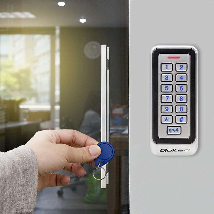 Qoltec Zamek szyfrowy TRITON  z czytnikiem RFID| kod | karta | brelok | IP68 | EM
