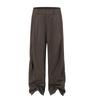 Japanese Retro Pleated Loose Wide Leg Trousers Unisex Casual Pants With Pocket Detail