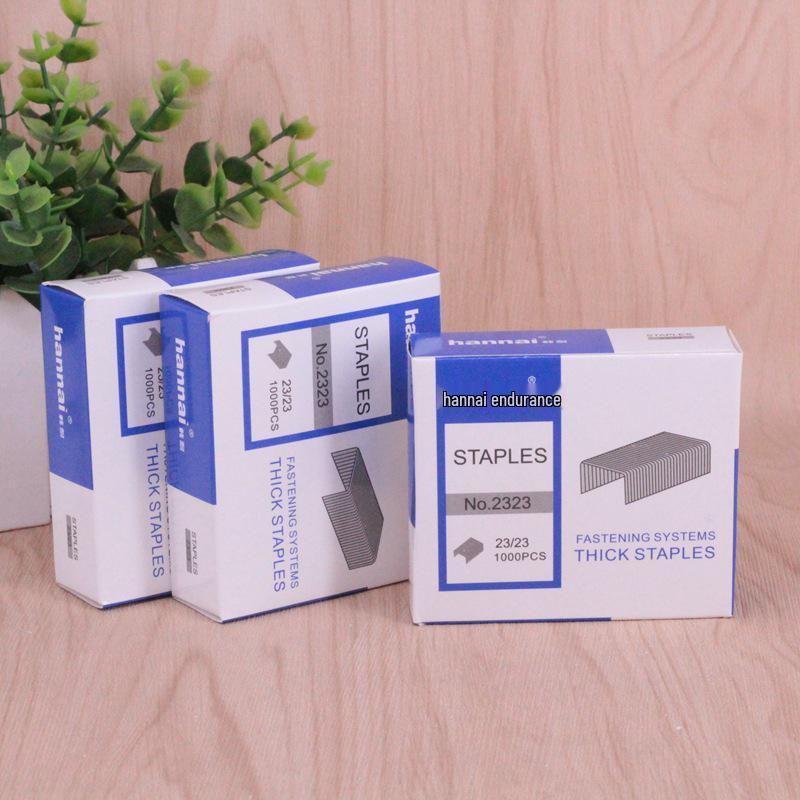 023N 2323 Thick Book Staples, Han Nai 23/23 Heavy Duty Staples, 210-Sheet Capacity Metal