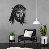 Forged Iron Jesus Portrait Wall Decor, Religious Christian Art for Home, Faith Based Metal Craft