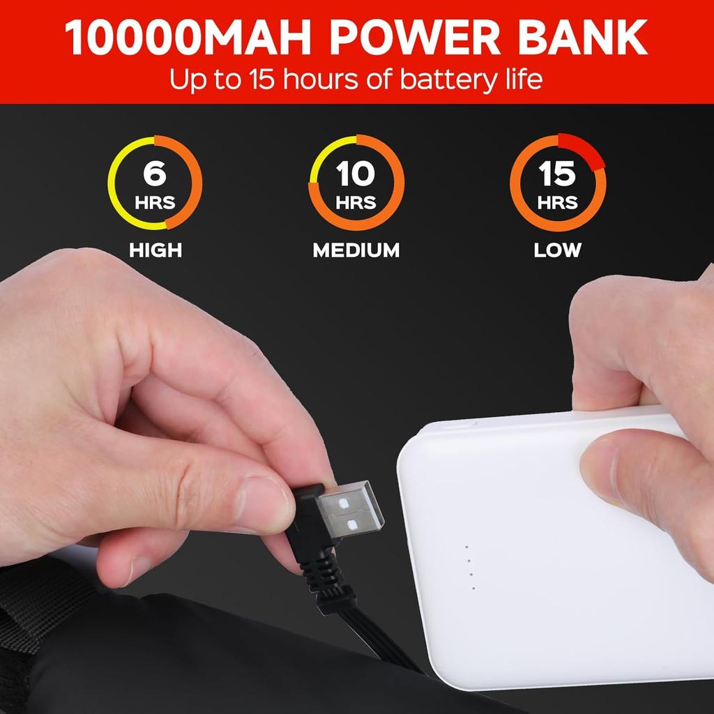 Elektrischer Handwärmer mit 10000mAh Akku - Wiederaufladbarer Taschenwärmer für Männer & Frauen