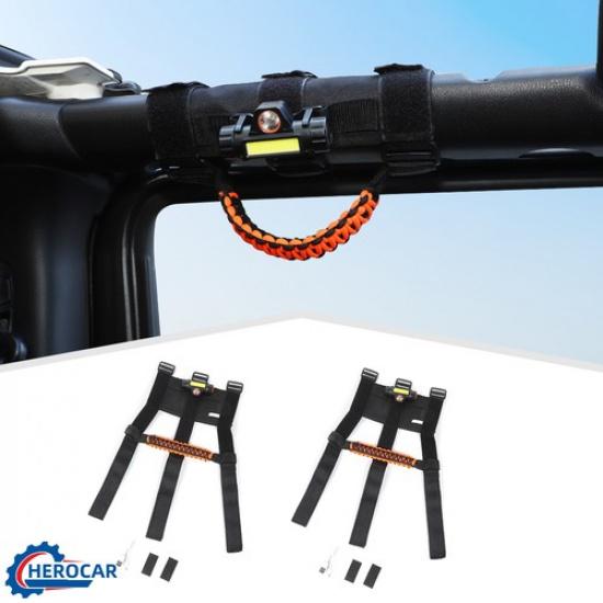

Assist Handle Paracord Wrap Interior LED Lighting For Jeep Wrangler TJ JK JL JT