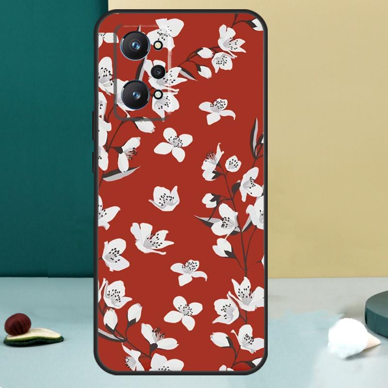 Cherry Blossom Floral For Realme 13 12 10 11 14 Pro Plus GT 6 5 6T GT7 Pro C55 C53 C51 C21Y C25S C75 C67 C61 Case