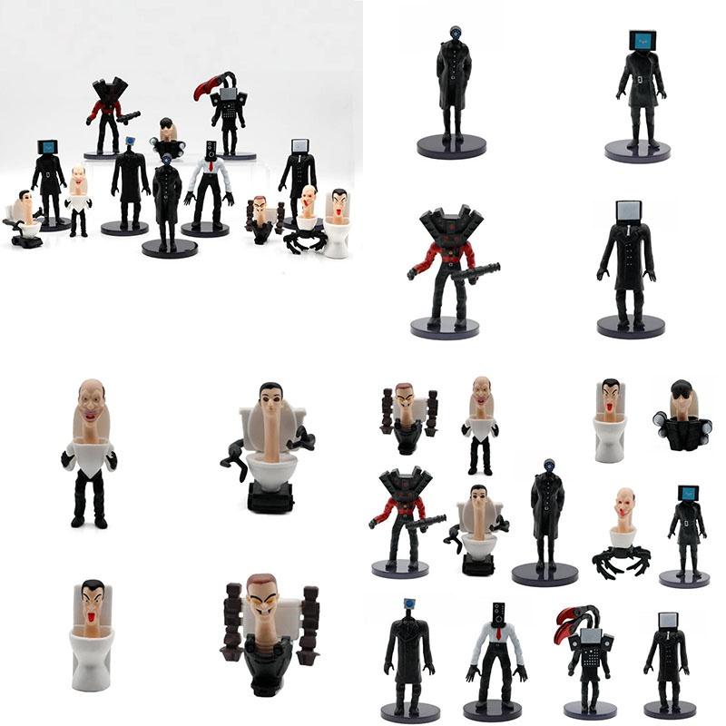 PVC-Material Toilettenmann vs. Überwachungsmann Figur Spielzeug Großhandel Jungenpuppe Anhänger Geschenk G291983 Toilettenmann 13 Stile