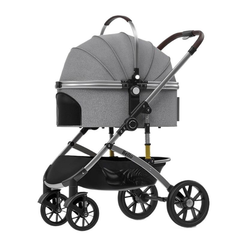 Aluminum Alloy Folding Pet Stroller Breathable Dog and Cat Travel Luxury Designer Bags Portable Puppy Carrier Dog Accessories