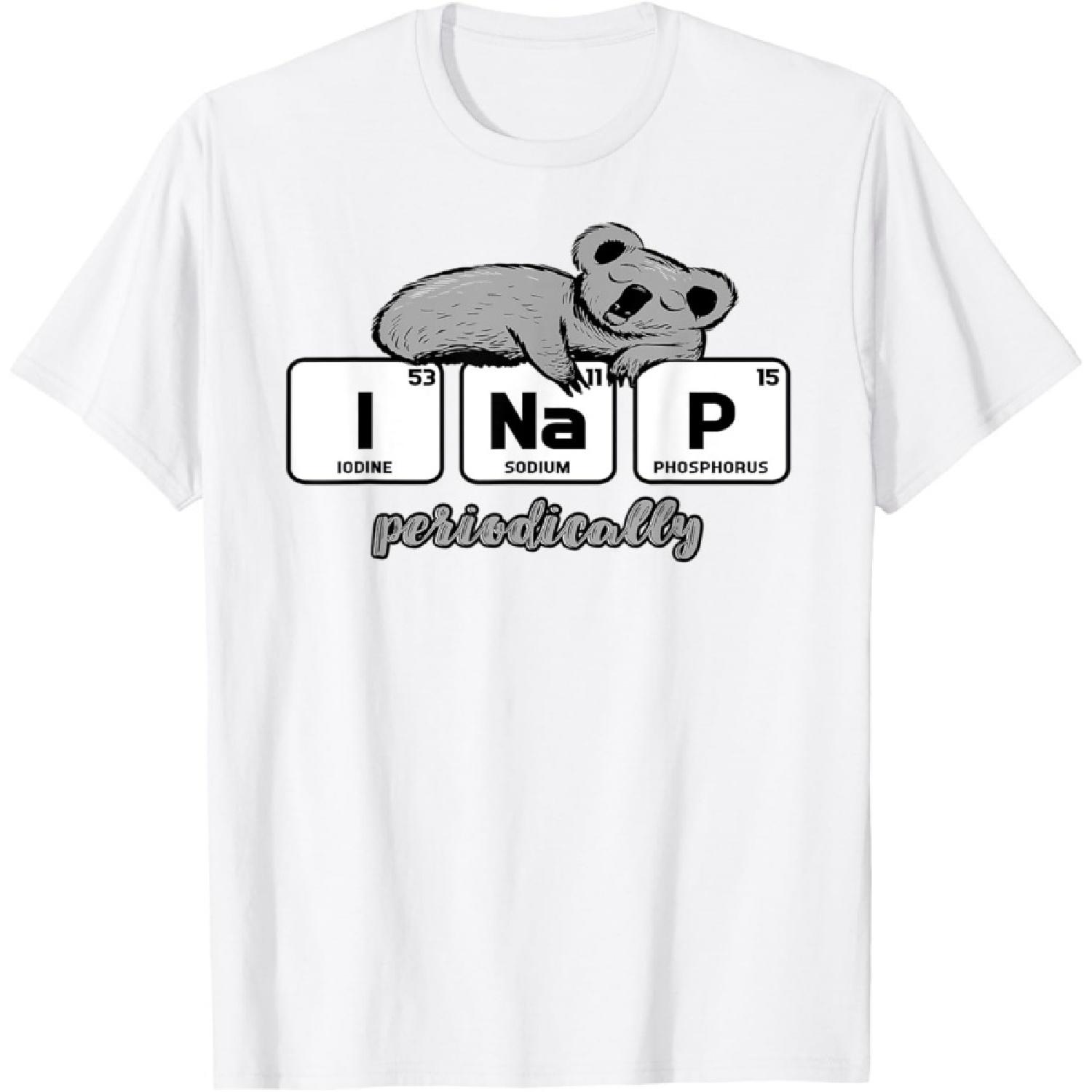 Funny Chemistry Elements Science I Nap Periodically Koala T-Shirt(1) S