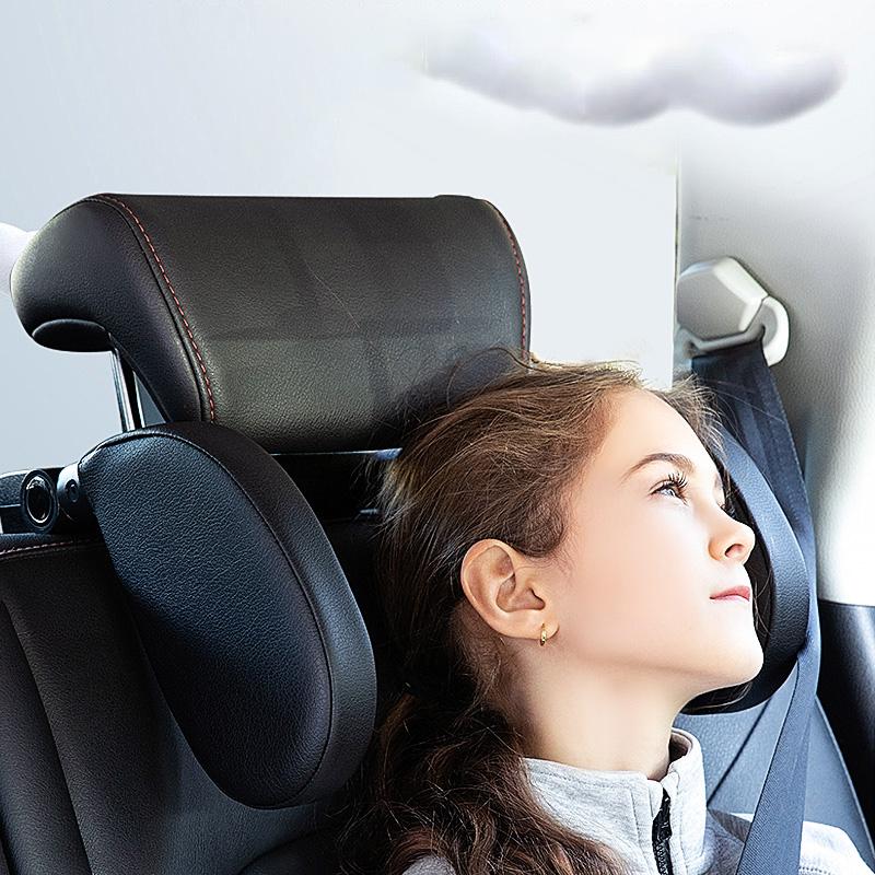 

A03 Car Headrest Seat Backrest Neck Guard Travel Side Sleeper U-Shaped Sleeping Aid Car Back Seat Cushion Black