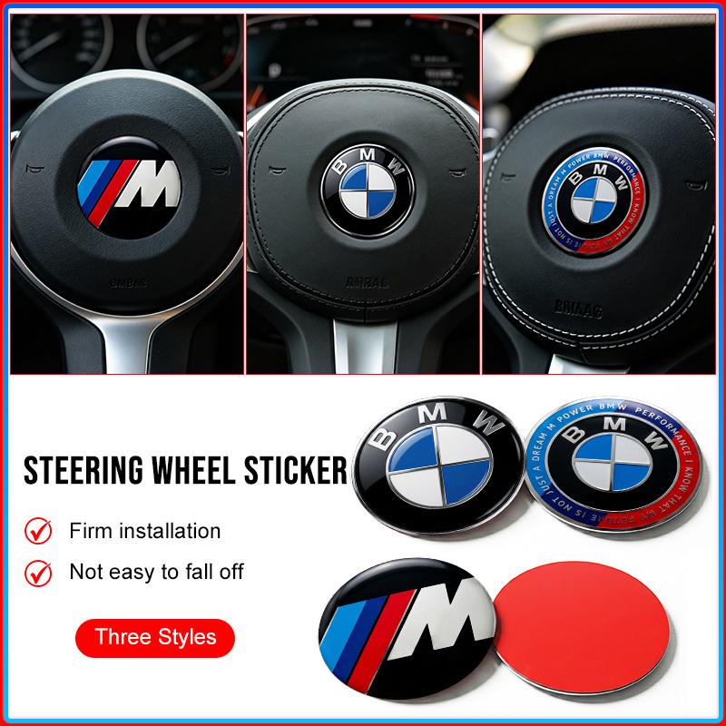 1Pcs Car Steering Wheel Sticker Emblem Decal Badge Decoration Accessorie For BMW M Performance 1 3 5 7 E61 E70 E71 E87 E90 E91 E92 E93 E97 F01 F02 F10