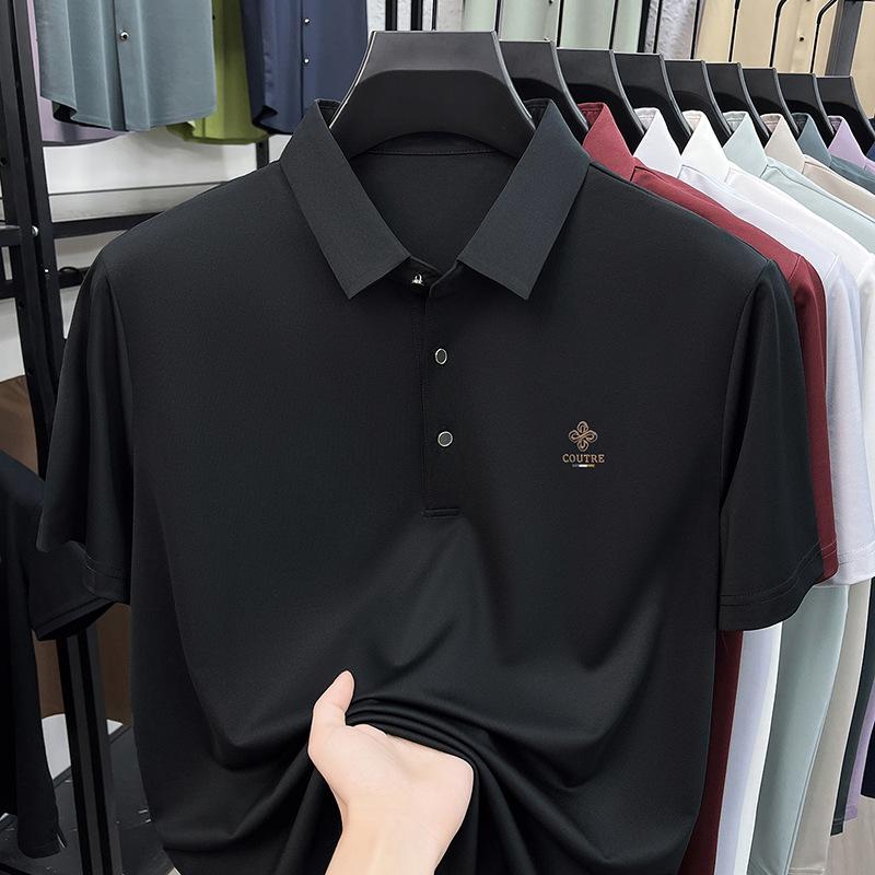 Sommer-Polo Herren Eis Atmungsaktiv Business Casual Reverskragen Vielseitig