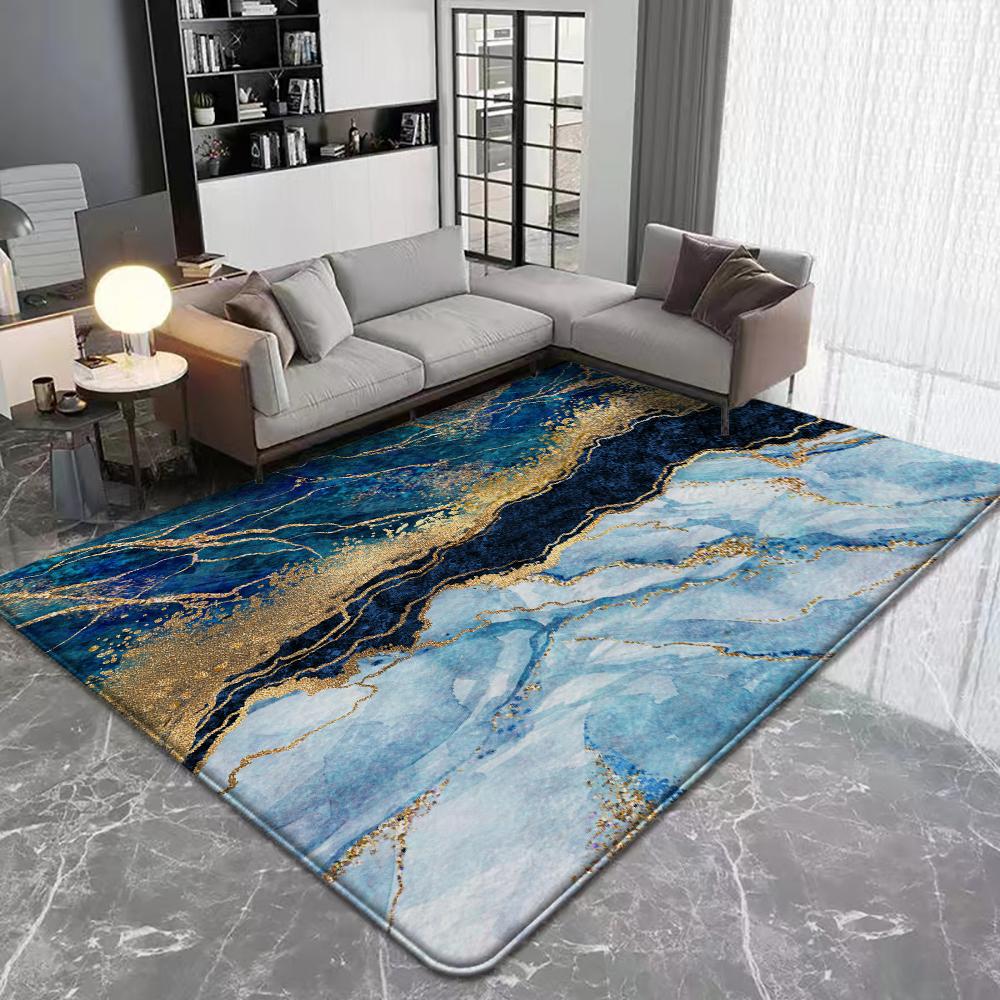 Tappeto Area con Stampa Marmo Astratta Tappetino Antiscivolo per Casa Cucina Soggiorno Camera da Letto Decor Lavabile Impermeabile Tappeto in Flanella 40X60cm-16x24in