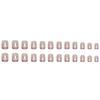 Nude Pink French False Nails With Silver Foil Glitter 24 Pieces Elegant Design For Multiple Occasions