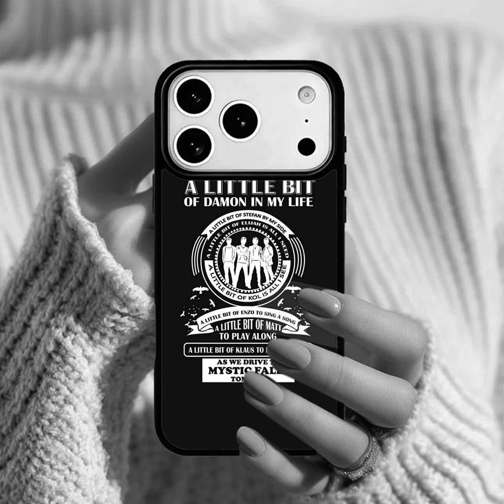 The Vampire Diaries Quotes Art Phone Case For Apple iPhone 17 Air 16E 15 14 Plus 13 12 11 Pro Max Mini Funda Cover