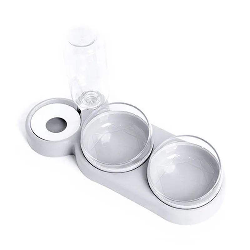 New Pet Automatic Feeders Three Bowl Pet Water Dispenser Feeders Large-diameter Dog Basin Cat Bowls Pet Automatic Feeders