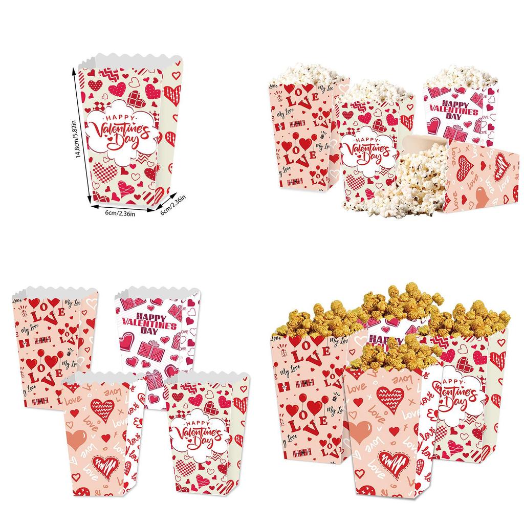 Valentines Day Love You Seasonal Paper Food Container With Cartoon Style For Valentines Day Festivities