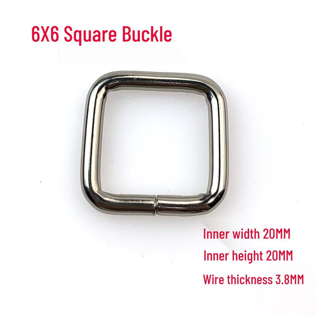 3.8MM Thick Iron Square Ring Buckle for Luggage and Webbing Adjustment