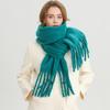 Winterschal für Damen Kaschmir Warm Uni Pashmina Decke Wickeltuch Weiblich Dick Weich Bufanda Große Quaste Schal Lang Poncho Echarpe