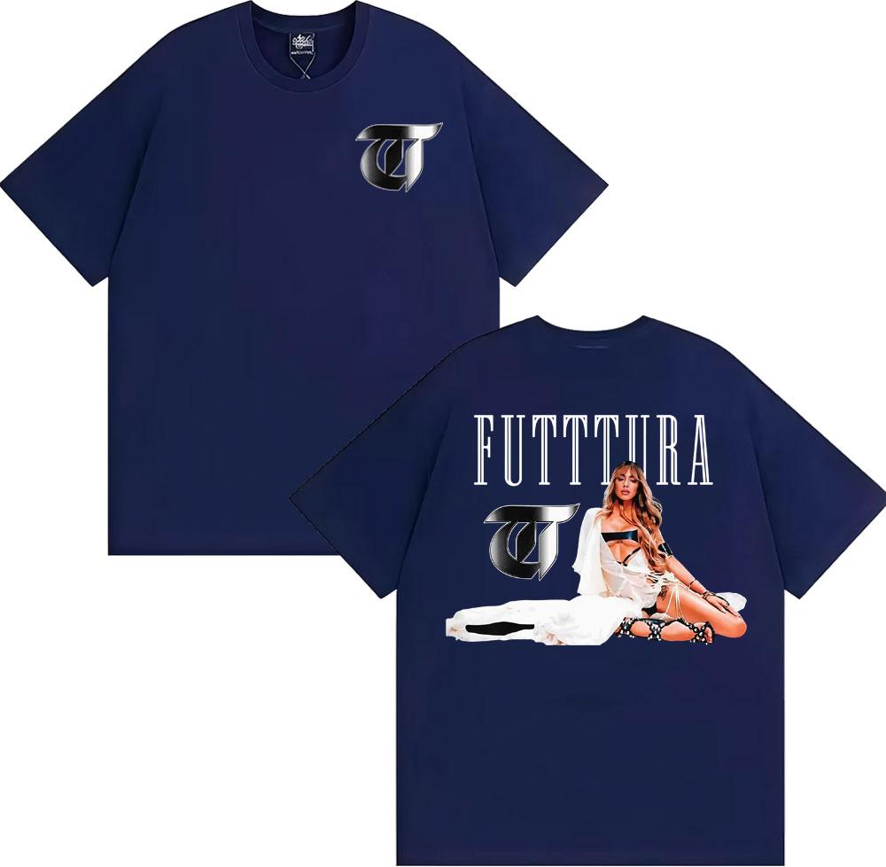 Tini Stoessel Futtura Album Tour 2025 Merch T Shirts Men Women Hip Hop Vintage Trend T Shirt Cotton 100 Loose Oversized Tshirt