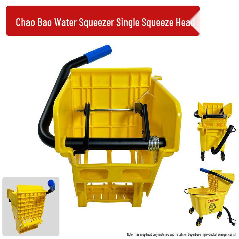 White Cloud Heavy-Duty Hands-Free Mop Bucket with Squeeze Water Extractor