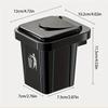 Portable Ashtray Trash Can Ashtray with Lid, Stainless Steel Ashtray, Bathroom Wall Hanging, Notch Anti-fly Ash Ashtray