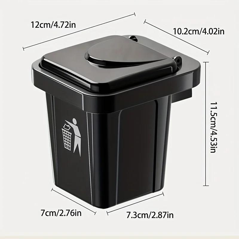 Portable Ashtray Trash Can Ashtray with Lid, Stainless Steel Ashtray, Bathroom Wall Hanging, Notch Anti-fly Ash Ashtray