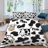 Cute Cows Duvet Cover Set Kawaii Farm Animal Bedding Set Microfiber Floral Comforter Cover Twin King For Kids Boys Girls Decor
