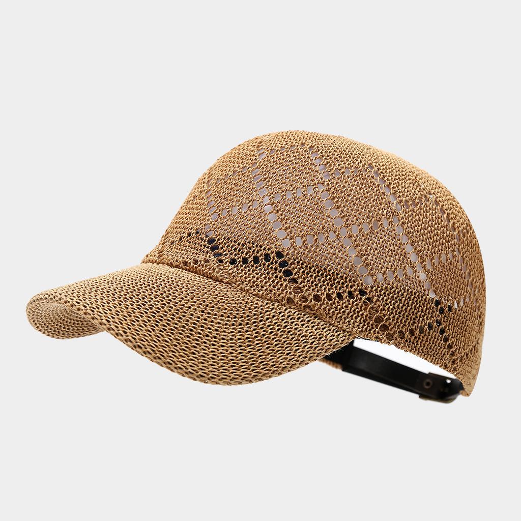 Spring/Summer Women's Grass Breathable Baseball Hat Solid Color Adjustable Sunscreen Duck Tongue Hat