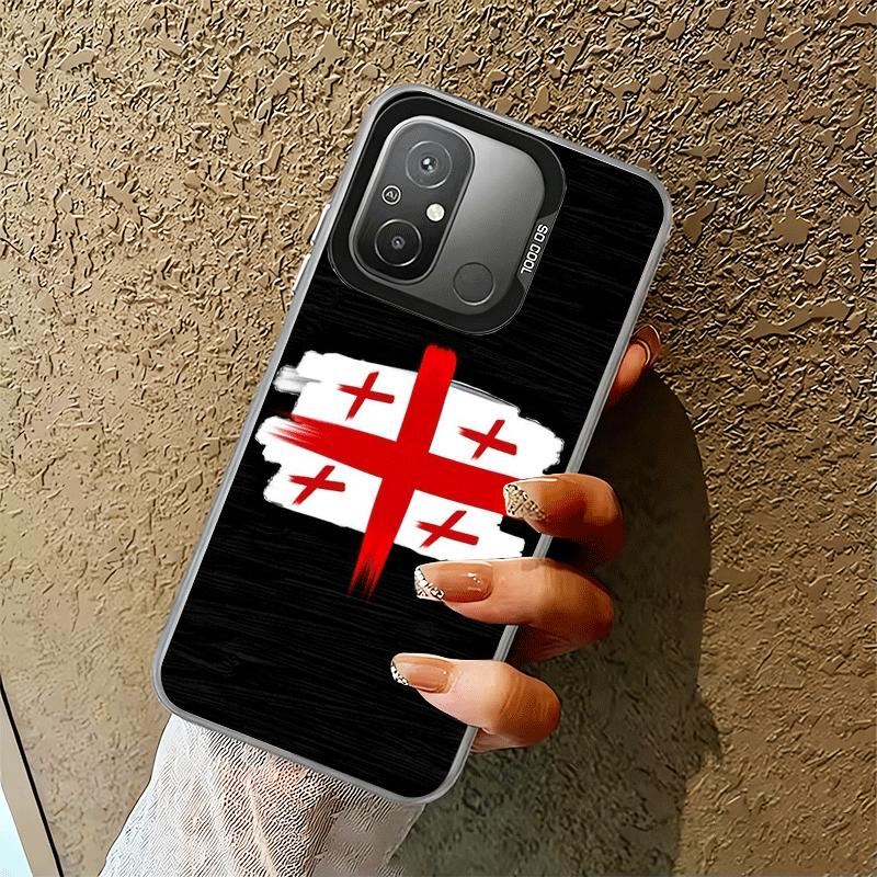 Georgia Passport Flag Shockproof Phone Case for Xiaomi Poco X7 X6 X5 X3 Pro F7 Ultra M8 Redmi 15C 15 14C 13C 12C 10C 13 12 10