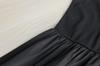 Weileenice Black Recital Size Long Dress with Perfect for and Other Perfect for Girls' Dress, Sleeveless, 140, Off-the-Shoulder Paneling, Weddings,