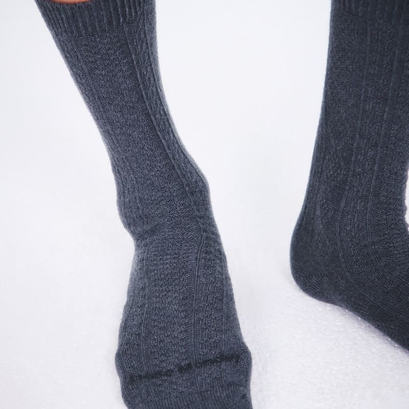 i hate monday [IHM2501M03] Mansocks Knit Cable Socks Gray