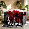 Custom Name Personalized Manchester Football F.C Print Blankets, Home Decor, Bedroom, Sofa, Camping, Couch, Gifts for Birthday Christmas