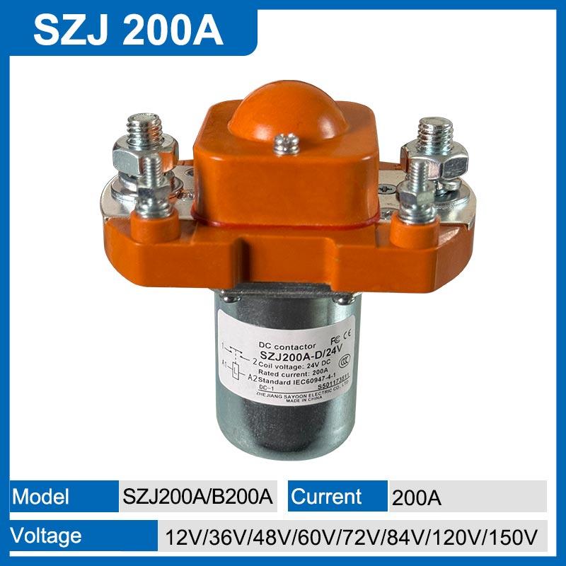 DC Contactor SZJ 50A 100A 200A 300A 400A 1NO 1NC 12V 24V 36V 48V 60V 72V 84V 120V Single Coil For Uninterruptible Power Supply