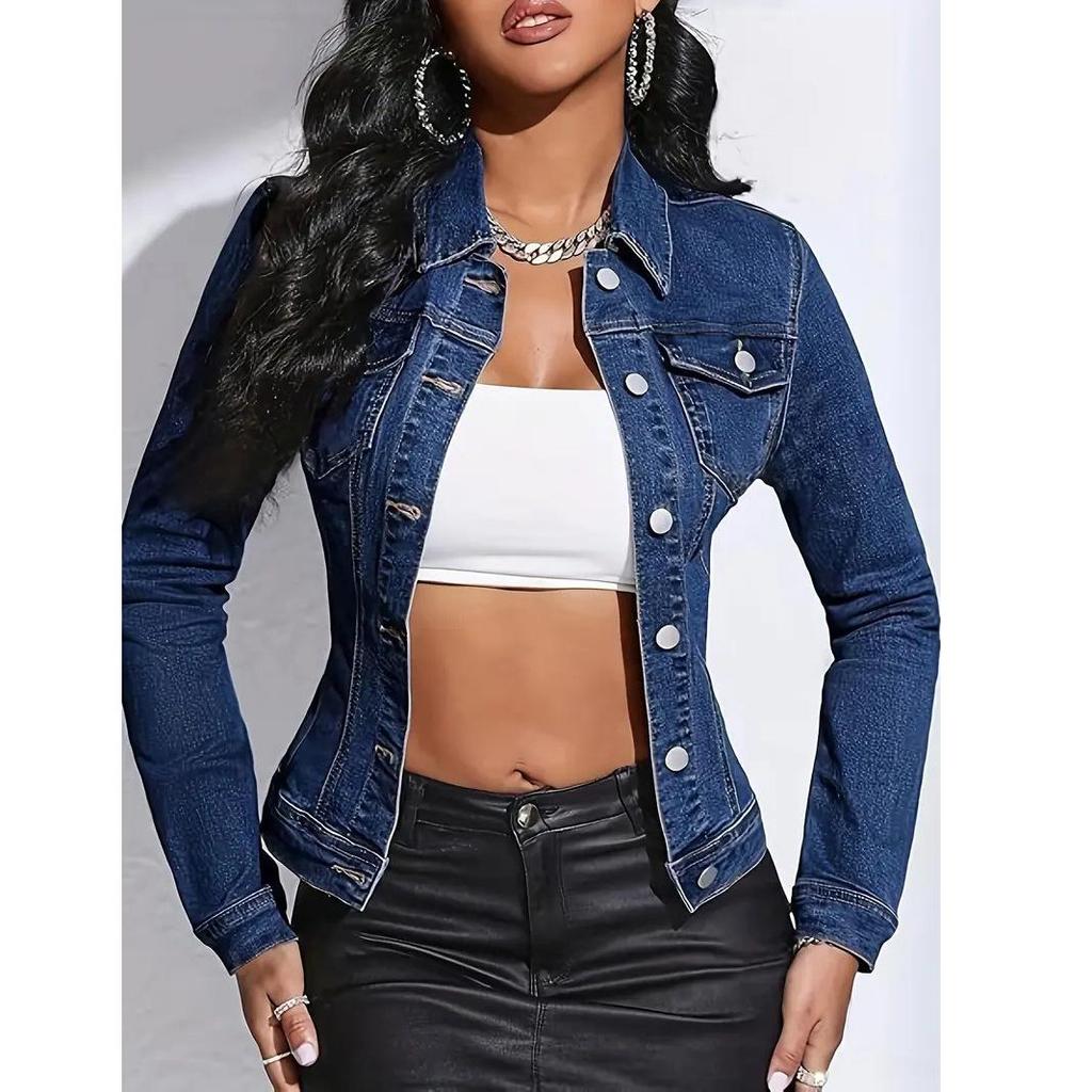 Plus Size Women's Trendy Denim Jacket for Spring, Summer, and Autumn