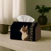 1pc Vintage Classic Elegant Modern Geometric Abstract Decorative Tissue Box | Cat Botanical for Home, for Party, Car, Kitchen & Bathroom - Tissue Box