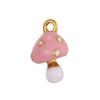 3PCS/LOT CARLIDANA Gold Plated Stainless Steel Charms, Cute 3D Mushroom Candy Fruit Pendants for DIY Bracelet Earring Jewelry