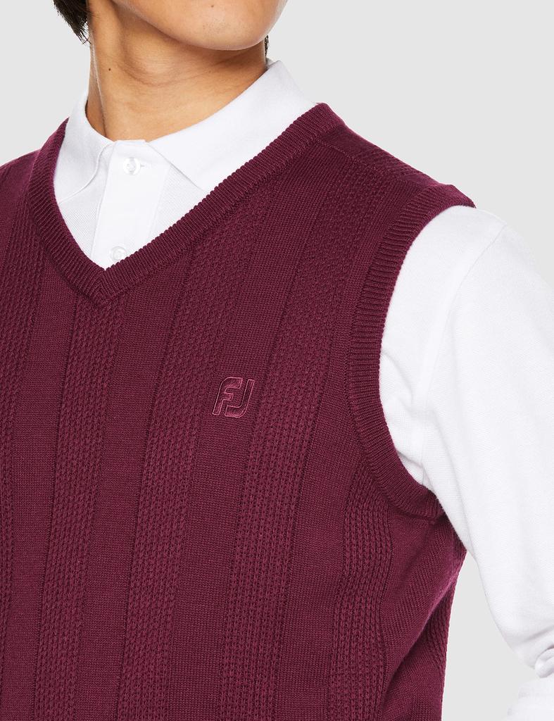 FootJoy FJ V-Neck Vest FJ-F22-M03 Men's Dark Fig M