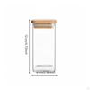 Borosilicate Glass Jar Square Canister Easy to Clean Pantry for Cafe 6060mm