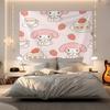 Sanrio Characters Tapestry Cute Cartoon Wall Hanging for Bedroom Living Room Dorm Home Decor Aesthetic Gift