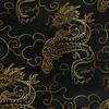 Royal Velvet Fabric Polyester For Sewing - Golden Dragon Motif