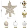 Christmas Ornament Ball 3cm Tree Top Star Vibrant Decoration Set Hanging Large That Stands Out On Nordic Accessory 30 Pieces Elegant Stylish Party