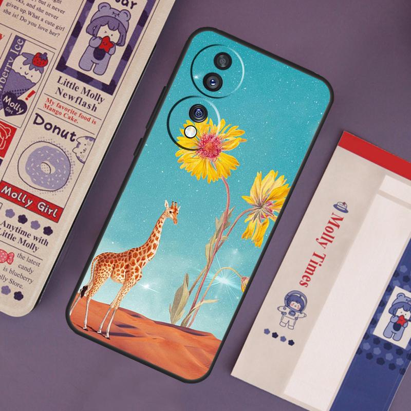 Giraffe Art Case For Honor 200 50 70 90 Lite X9b X9a X8b X8a X8 X9 X9c Honor Magic 7 Lite 6 5 Pro Cover