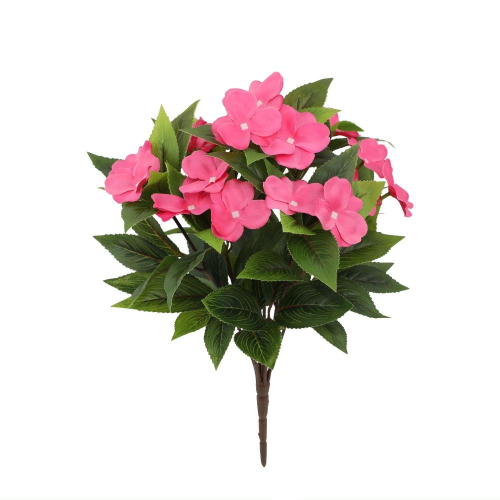 Vibrant Arrangement Silk Balsam Flowers Silk Material DIY Floral Materials Artificial Flowers Vibrant Colors Realistic