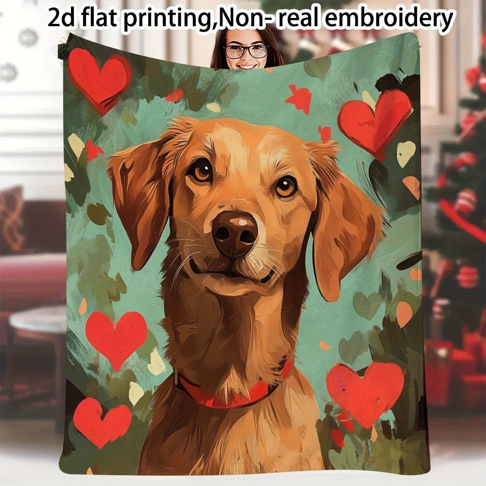 1 Piece Of Vintage Style Custom Po Blanket, Twill Fabric, High Quality, Single-Sided Printing, Jack Russell Meme Design