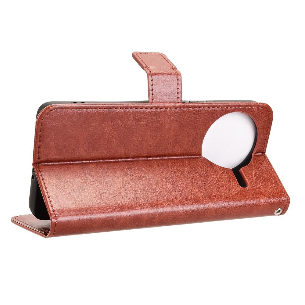 Flip Case for Xiaomi Poco F7 Pro, Crazy Horse Wallet, Brown