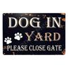 Vintage Metal Tin Sign Keep Gate Closed Funny Dog Horse Cat Sayings Wall Art Animal  Lawn Garden Yard Decor