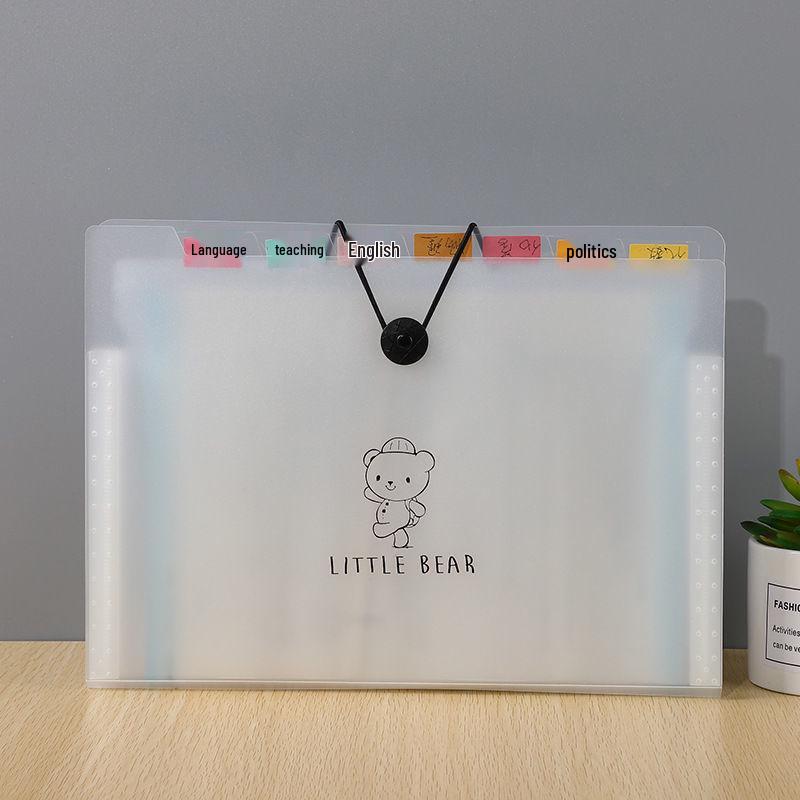 A4 Multi-Layer Test Paper Storage Folder for Students - Accordion Organizer for Junior & High School Students